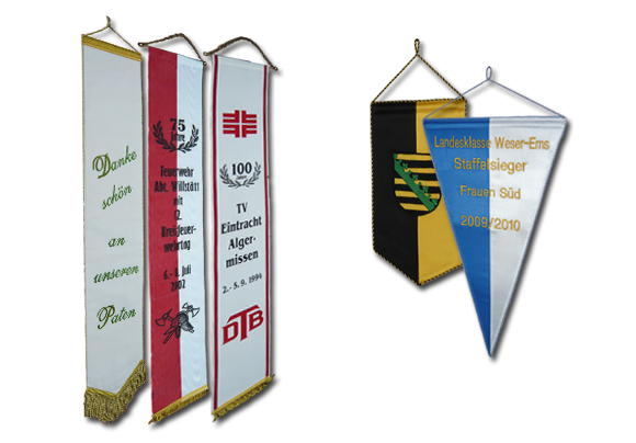 Fahnenband gestickt